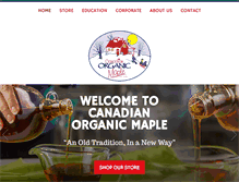 Tablet Screenshot of canadianorganicmaple.com